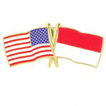USA & Indonesia Flag Pin